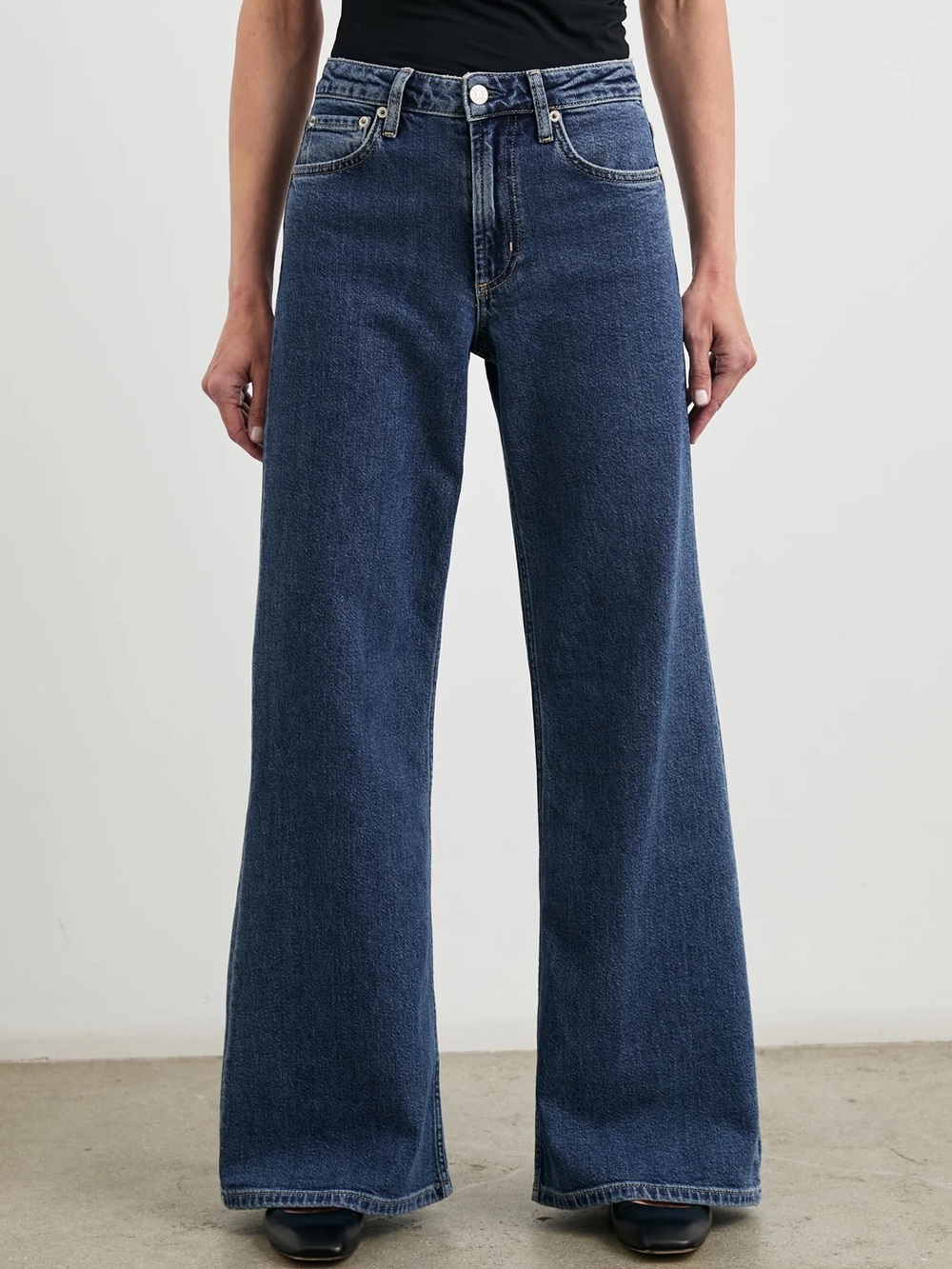 Rails Angeleno Mid-rise Ultra Wide Leg jeans Pebble Blue